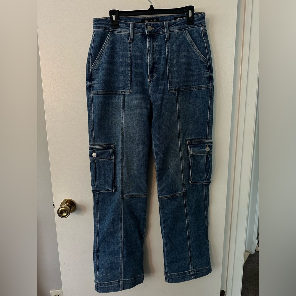 Judy Blue Wide Leg Cargo Jeans